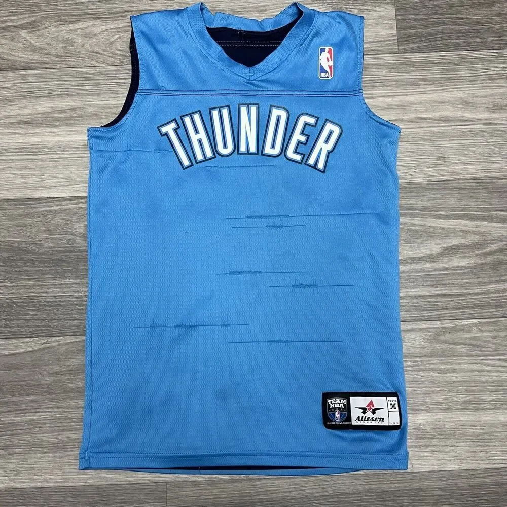 Oklahoma City Thunder Kids‎ Youth Medium Jersey Reversible READ Blue Gym Sports